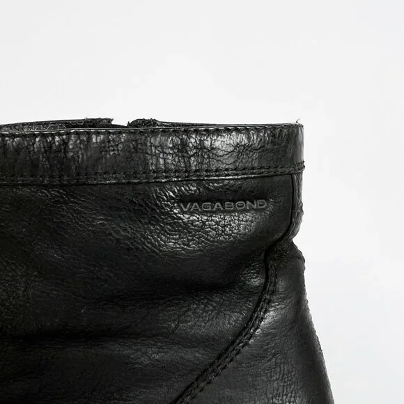 Urban Outfitters Vagabond Leather Boots Chunky Heel Platform Whimsigoth Booties - Picture 2 of 9